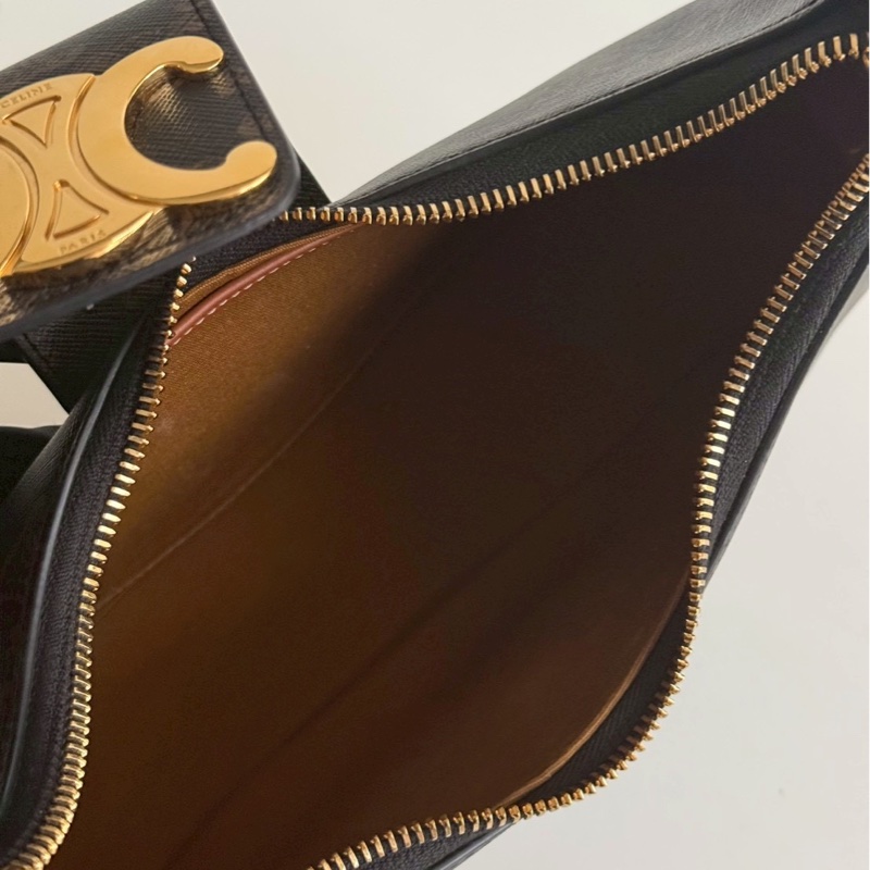 99新🆕 Celine 瑟琳 AVA Triomphe 翻蓋凱旋門腋下包-12