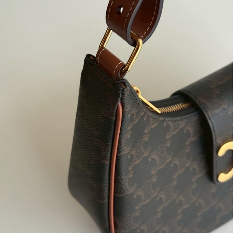 99新🆕 Celine 瑟琳 AVA Triomphe 翻蓋凱旋門腋下包-14