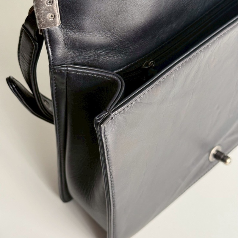 95新🖤 Chanel 香奈兒 Le Boy 30 黑色銀釦-8