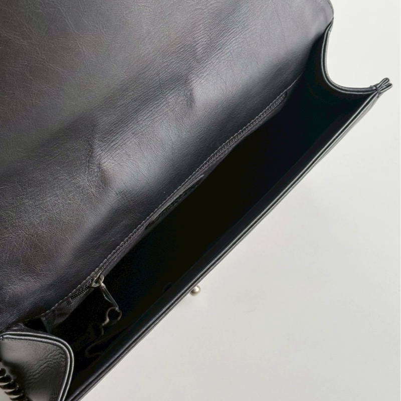 95新🖤 Chanel 香奈兒 Le Boy 30 黑色銀釦-10