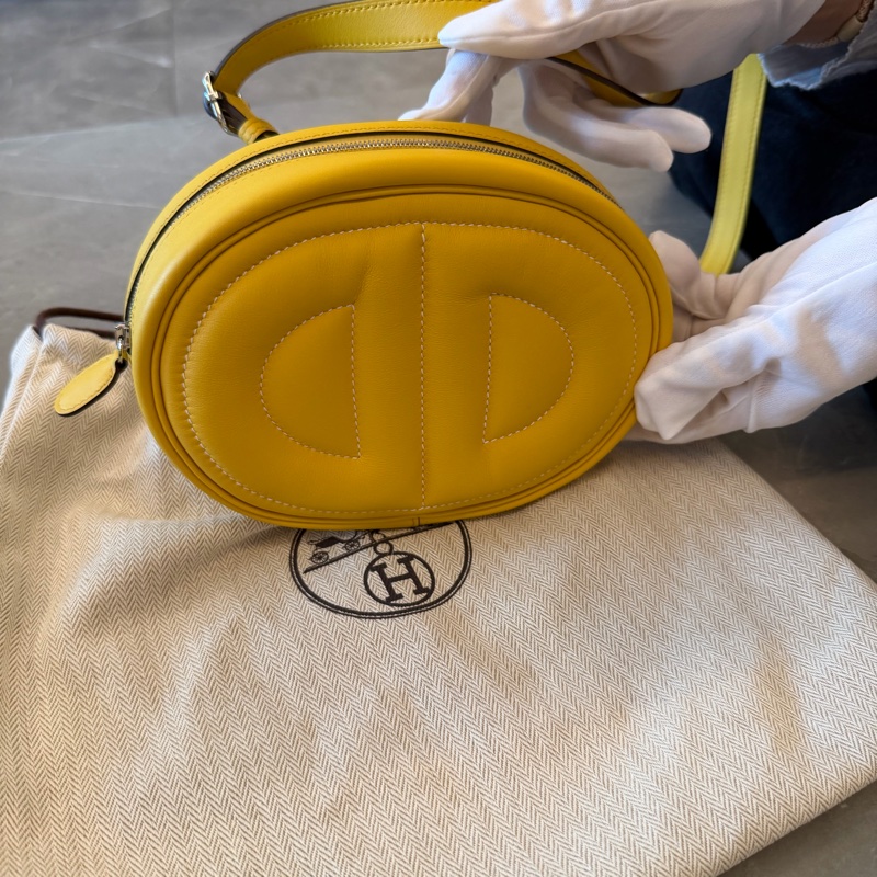 Hermes in the loop 豬鼻發財芥末黃腰包-3