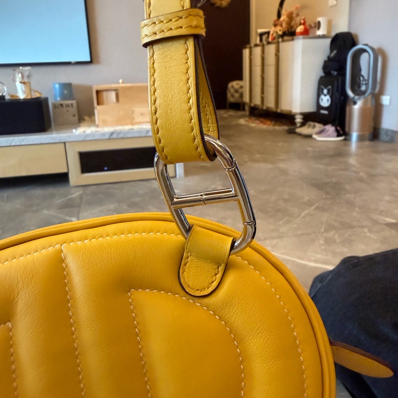 Hermes in the loop 豬鼻發財芥末黃腰包-19