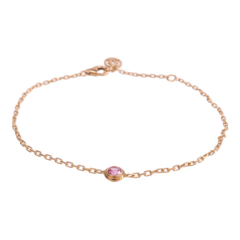 CARTIER 18K玫瑰金d'Amour Bracelet粉紅色藍寶石手鏈