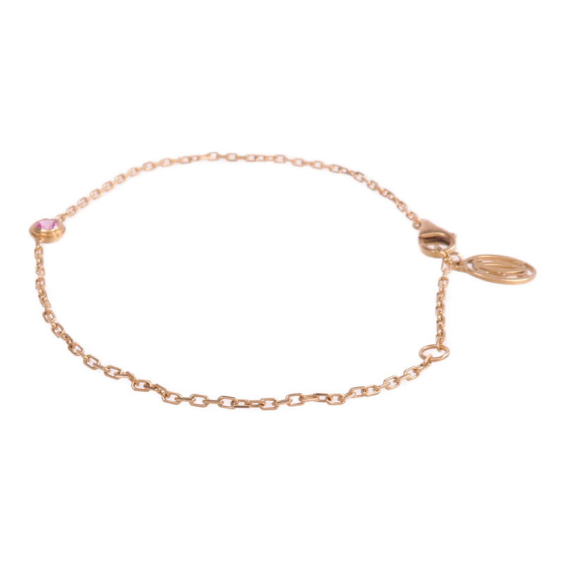 CARTIER 18K玫瑰金d'Amour Bracelet粉紅色藍寶石手鏈-1