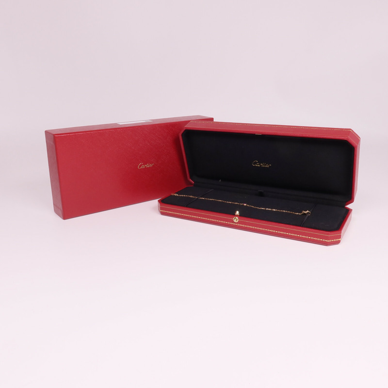 CARTIER 18K玫瑰金d'Amour Bracelet粉紅色藍寶石手鏈-8