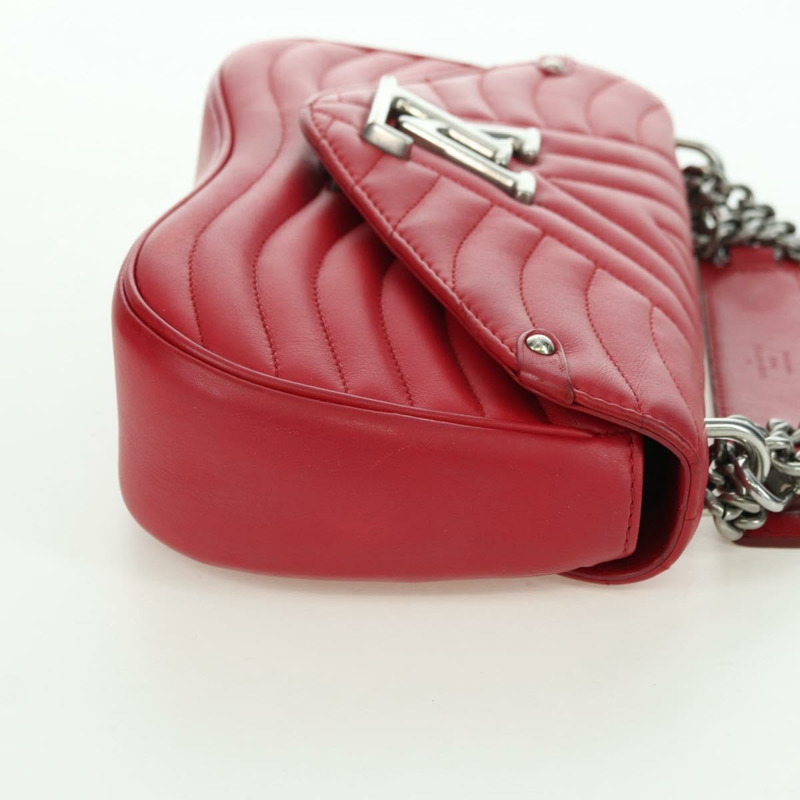 【日本直送】路易威登 New Wave 鏈條包 MM 皮革 2way 紅色 M51943 LV 正品 YKZ1329A-3