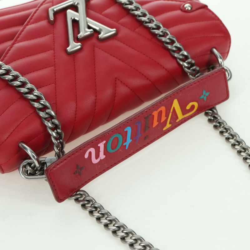 【日本直送】路易威登 New Wave 鏈條包 MM 皮革 2way 紅色 M51943 LV 正品 YKZ1329A-6