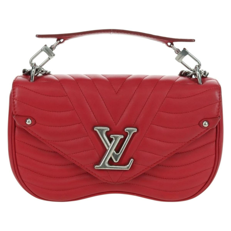 【日本直送】路易威登 New Wave 鏈條包 MM 皮革 2way 紅色 M51943 LV 正品 YKZ1329A-12