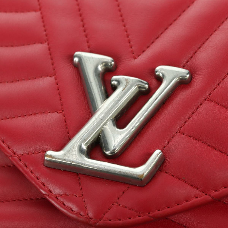 【日本直送】路易威登 New Wave 鏈條包 MM 皮革 2way 紅色 M51943 LV 正品 YKZ1329A-20