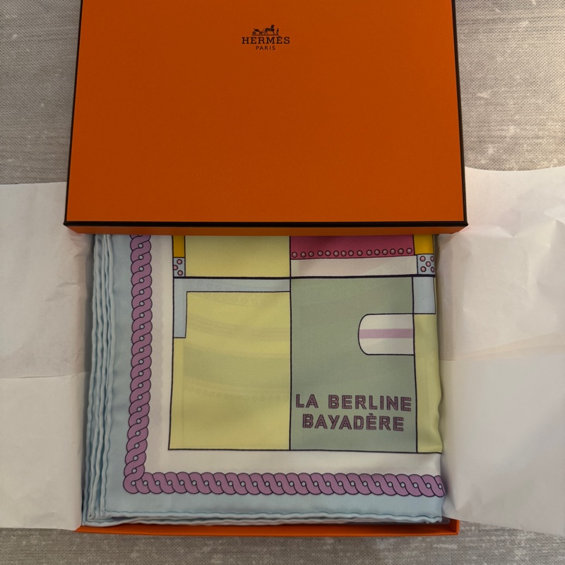 Hermès 正品 真絲方巾-2