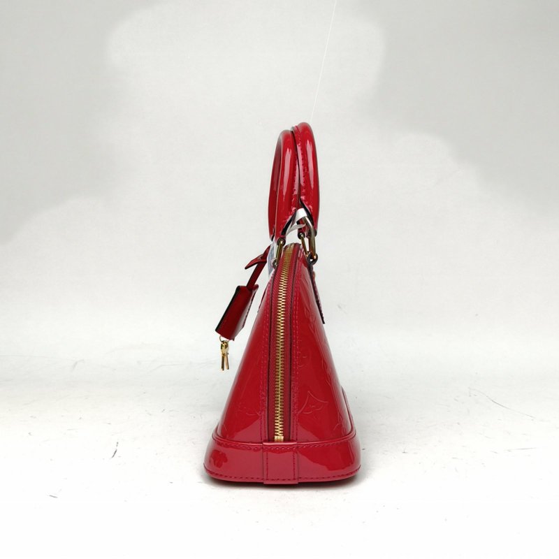 LOUIS VUITTON ALMA貝殼包BB23.5紅色漆皮2014肩背包-1