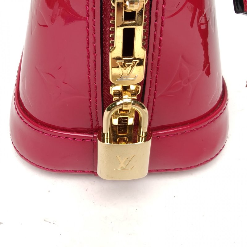 LOUIS VUITTON ALMA貝殼包BB23.5紅色漆皮2014肩背包-4
