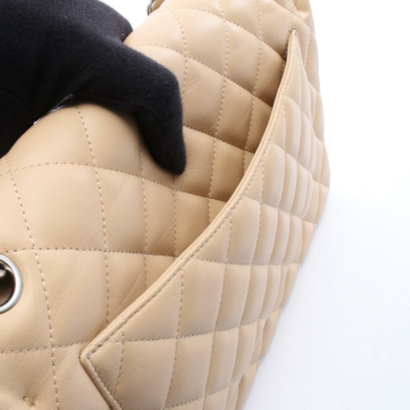 香奈兒 Jumbo Matelasse 30 經典大號 W 翻蓋鏈條單肩背包，羊皮材質，銀色五金-5