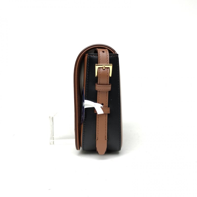 Burberry 棕色牛皮Grace橫板豆腐包肩背包-1