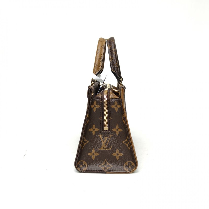 LOUIS VUITTON OnthegoEastWest橫版三合一老花PVC晶片肩背包-1
