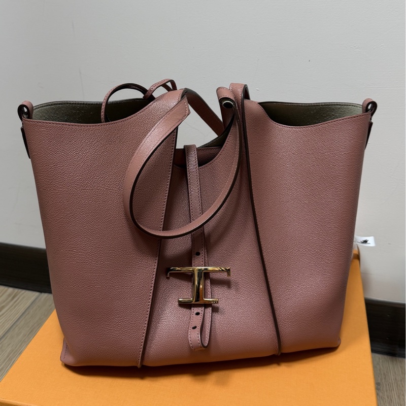 Tod’s Timeless乾燥玫瑰色 中號托特包 已低於行情價格，勿亂議價-2