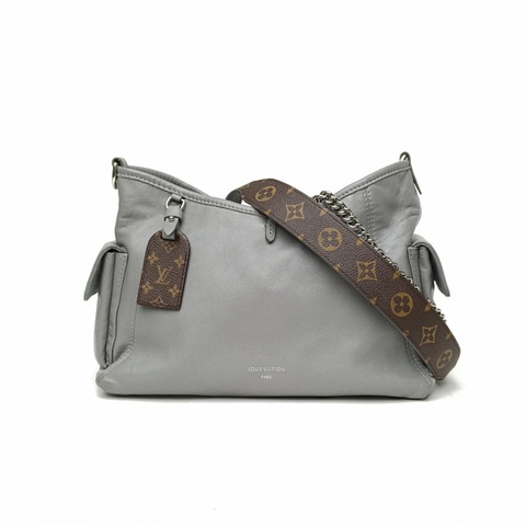 LOUIS VUITTON CARRYALLCargo小號33.5灰色羊皮銀扣晶片