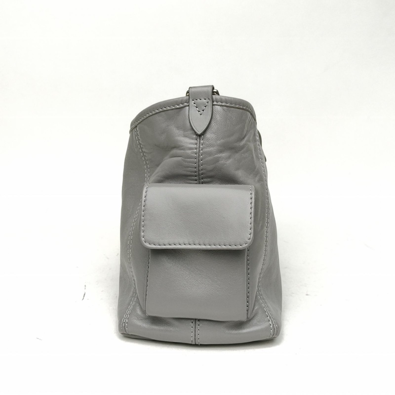 LOUIS VUITTON CARRYALLCargo小號33.5灰色羊皮銀扣晶片-1