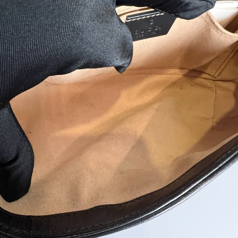 GUCCI 446744  黑Marmont掀蓋包 22CM-6