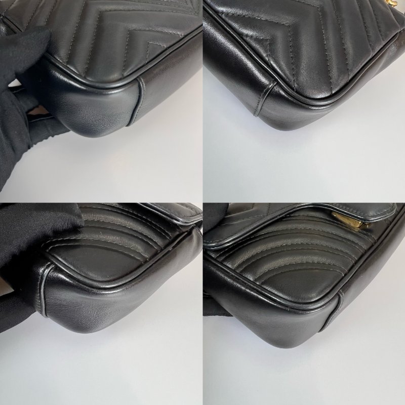 GUCCI 446744  黑Marmont掀蓋包 22CM-8