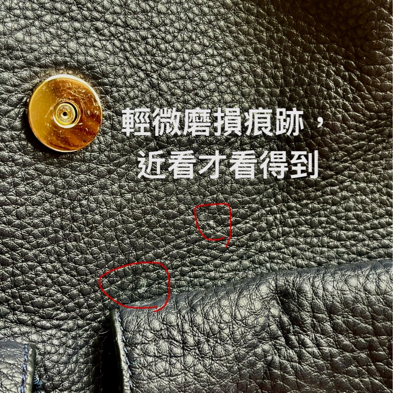 Coach Rucksack 牛皮皮革 海軍藍背包｜二手八成新-14