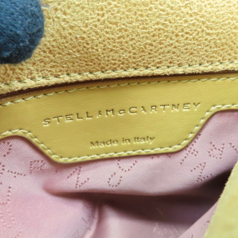 芥末黃 絨面革 Falabella 鏈條 肩背包【Stella McCartney 史黛拉·麥卡尼】 455128-4