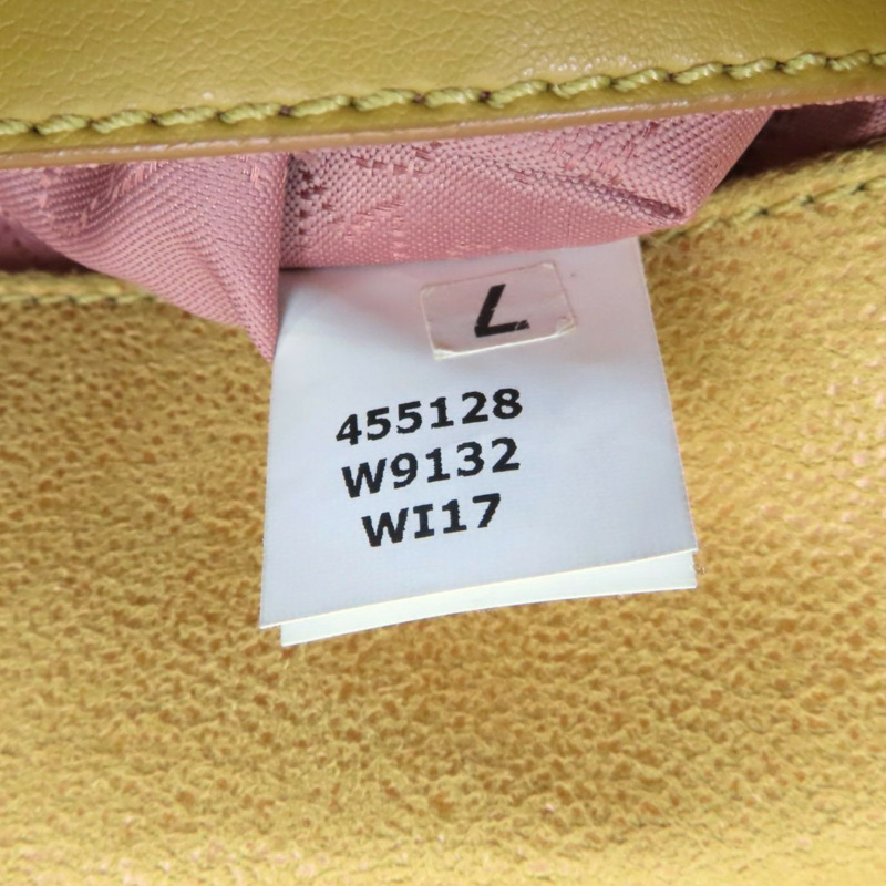 芥末黃 絨面革 Falabella 鏈條 肩背包【Stella McCartney 史黛拉·麥卡尼】 455128-5