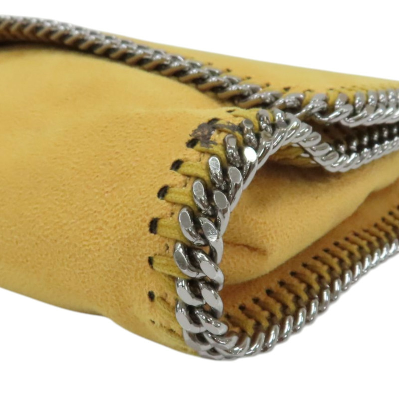 芥末黃 絨面革 Falabella 鏈條 肩背包【Stella McCartney 史黛拉·麥卡尼】 455128-9