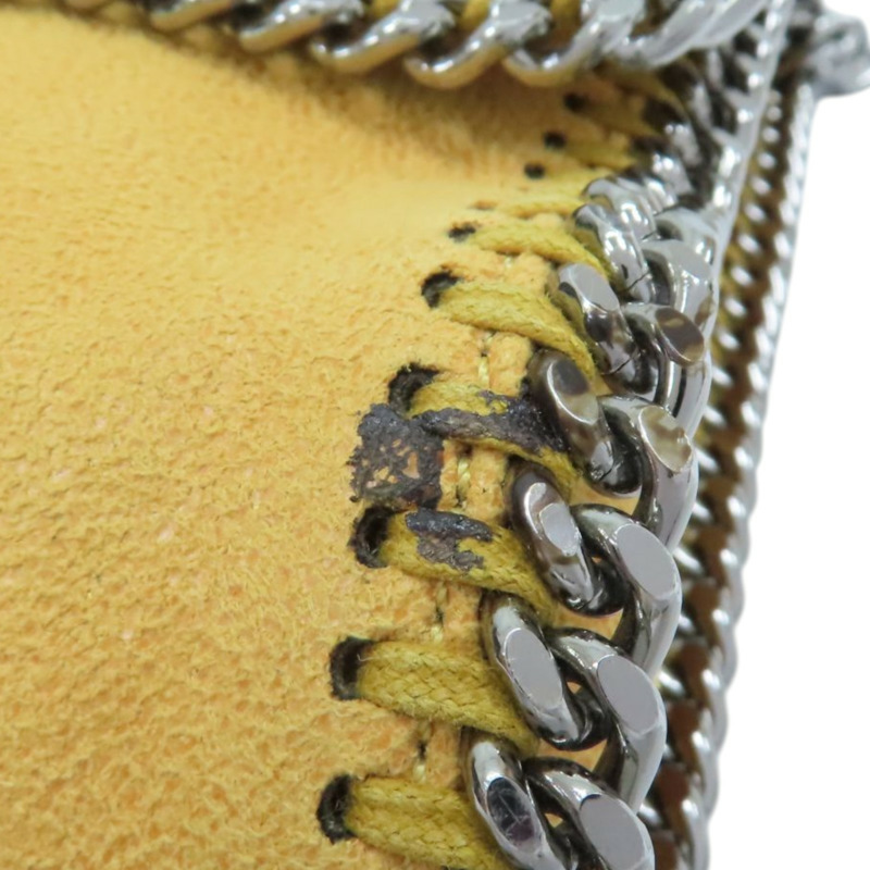 芥末黃 絨面革 Falabella 鏈條 肩背包【Stella McCartney 史黛拉·麥卡尼】 455128-11