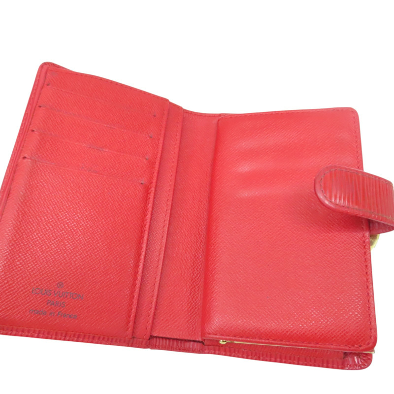 紅色 EPI水波紋牛皮 中夾【LOUIS VUITTON LV 路易威登】 M63247-2