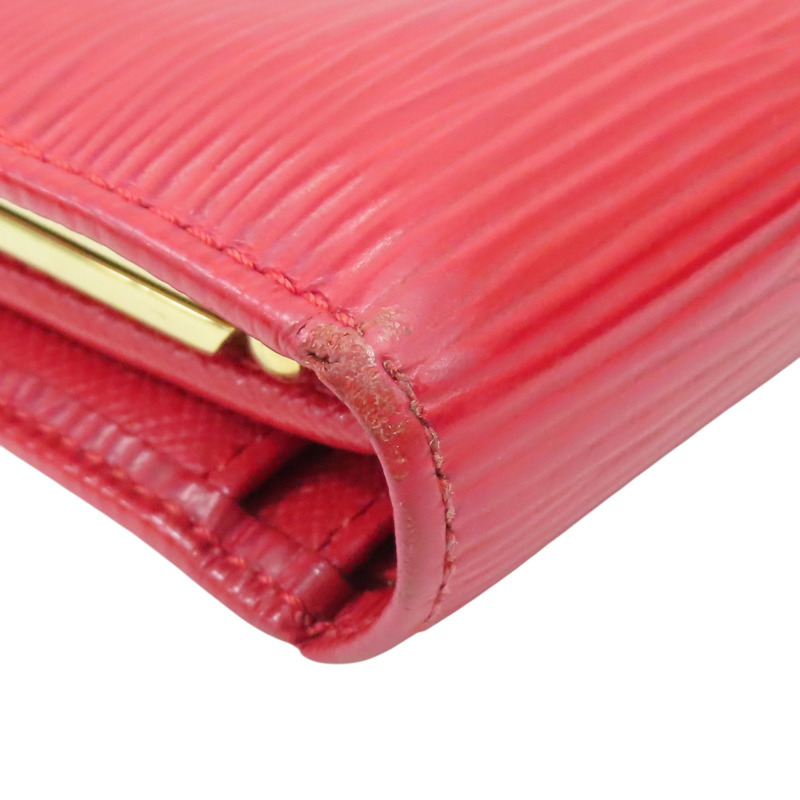 紅色 EPI水波紋牛皮 中夾【LOUIS VUITTON LV 路易威登】 M63247-7