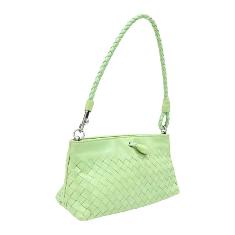 綠色 牛皮 Shoulder Pouch 肩背包【BOTTEGA VENETA BV 寶緹嘉】 120773-1