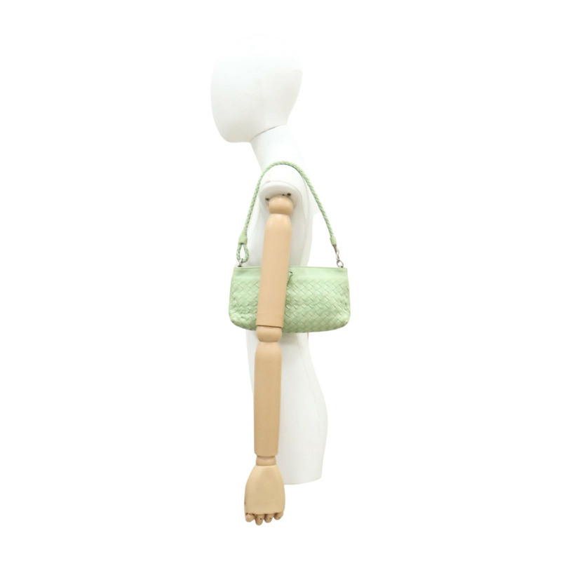 綠色 牛皮 Shoulder Pouch 肩背包【BOTTEGA VENETA BV 寶緹嘉】 120773-6