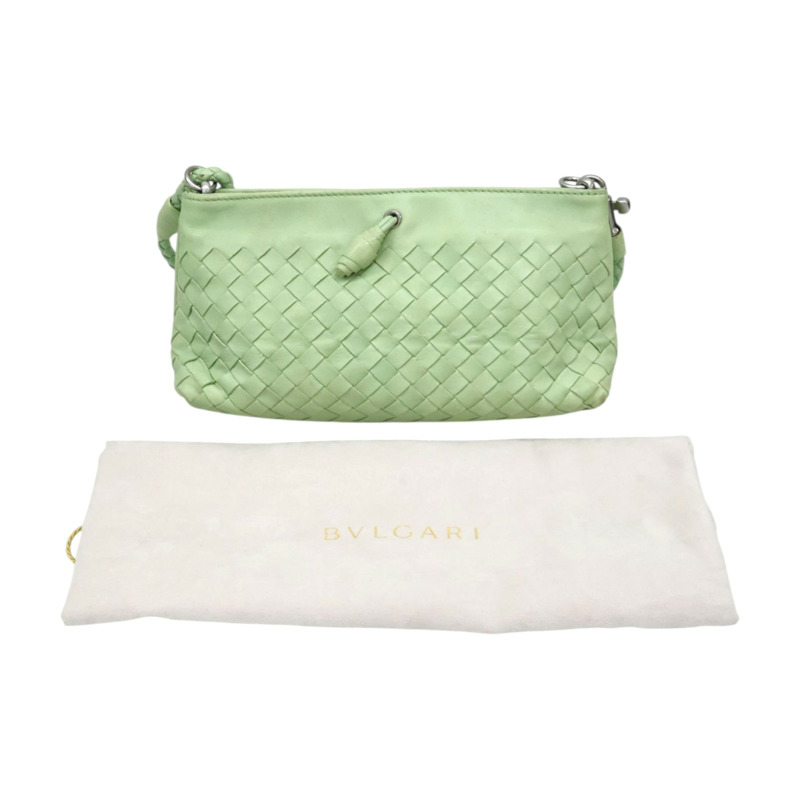 綠色 牛皮 Shoulder Pouch 肩背包【BOTTEGA VENETA BV 寶緹嘉】 120773-7