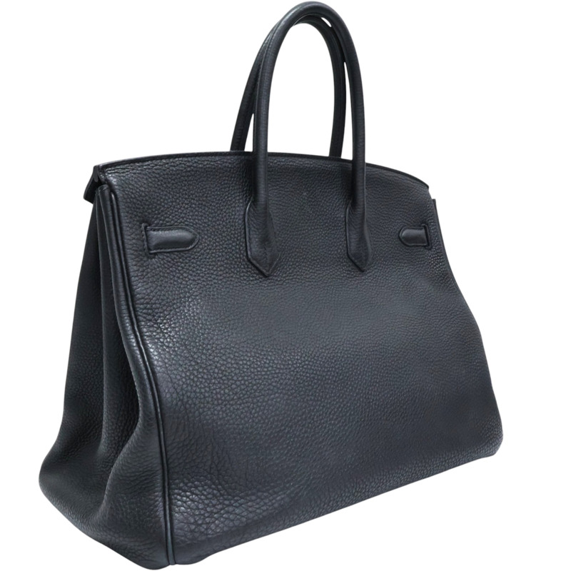 黑色 Togo牛皮 Birkin 35 柏金包 手提包 □N刻 銀扣【HERMES 愛馬仕】-1