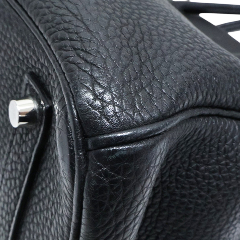 黑色 Togo牛皮 Birkin 35 柏金包 手提包 □N刻 銀扣【HERMES 愛馬仕】-10
