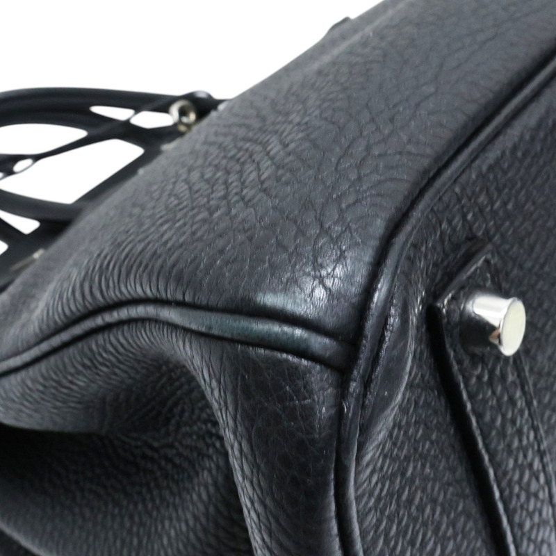 黑色 Togo牛皮 Birkin 35 柏金包 手提包 □N刻 銀扣【HERMES 愛馬仕】-11