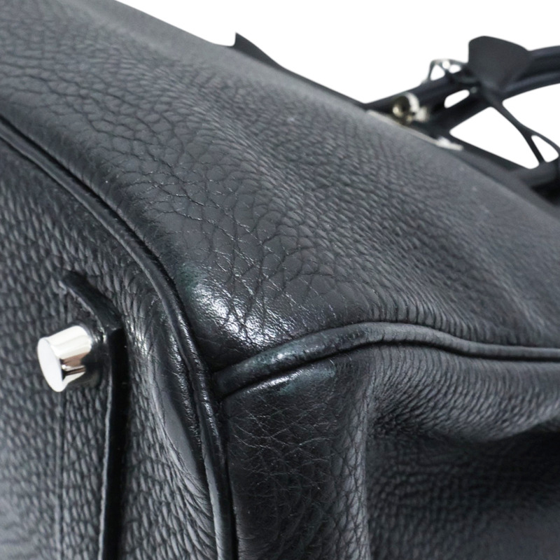 黑色 Togo牛皮 Birkin 35 柏金包 手提包 □N刻 銀扣【HERMES 愛馬仕】-12