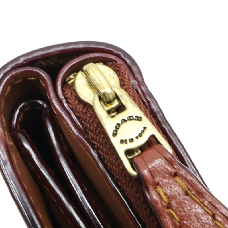 棕色 Signature帆布 Rexy 短夾【COACH 寇馳】-8