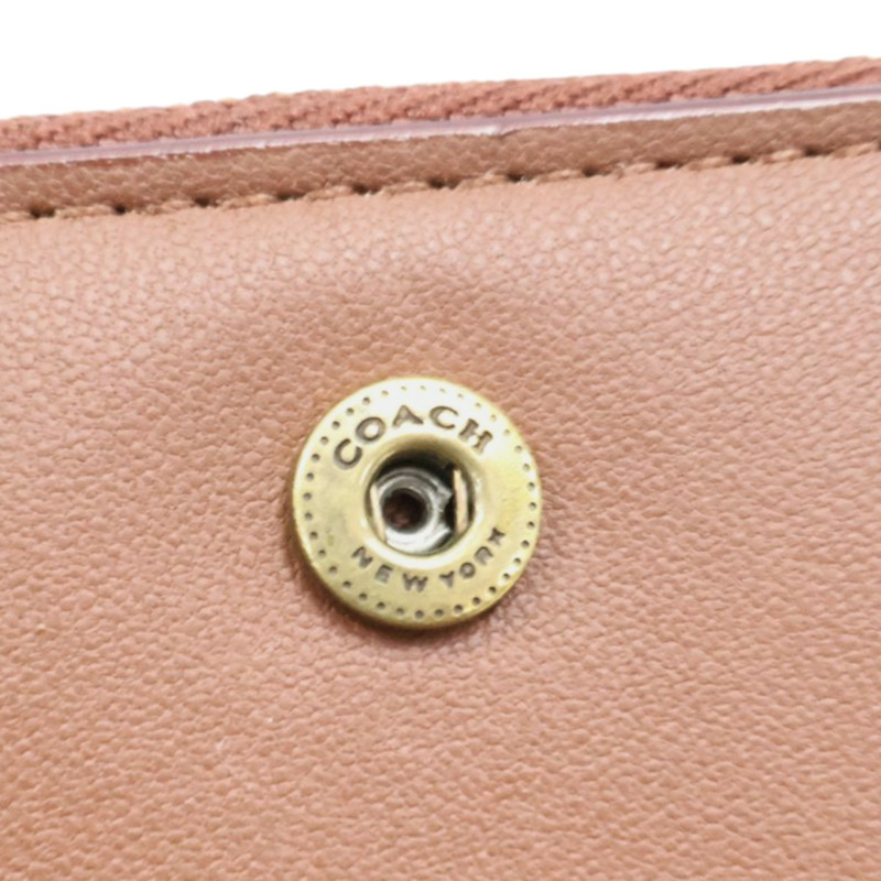 棕色 Signature帆布 Rexy 短夾【COACH 寇馳】-9