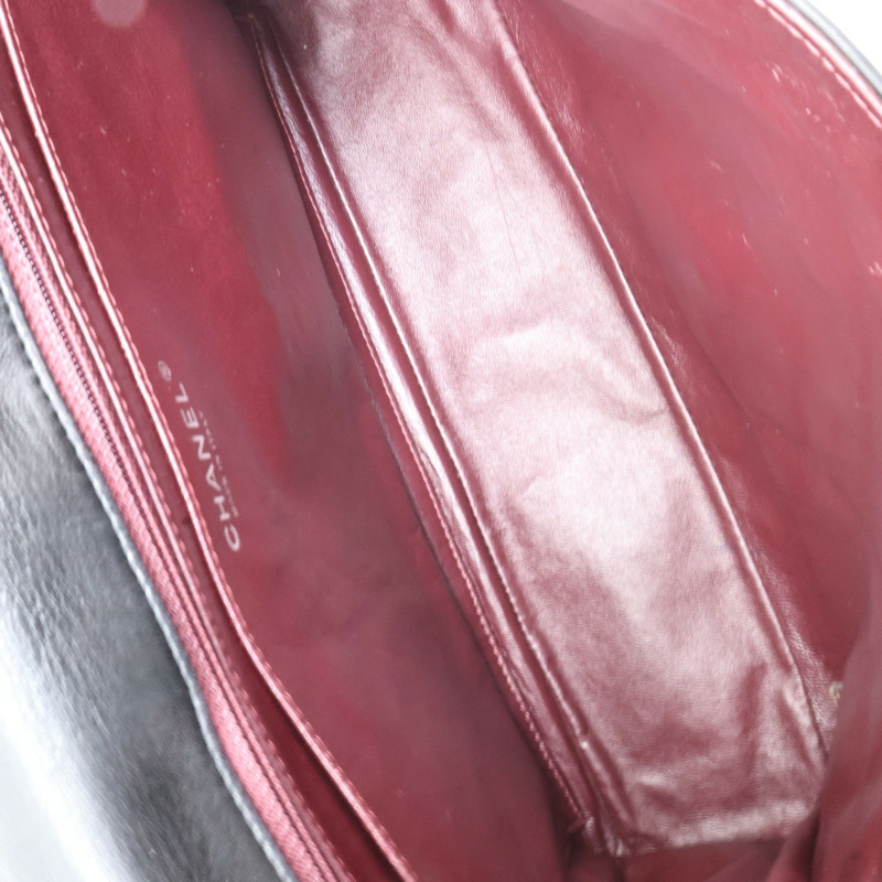 黑色 菱格紋 羊皮 MAXI JUMBO COCO 33 肩背包 銀扣【CHANEL 香奈兒】 A47600-2