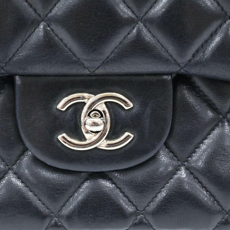 黑色 菱格紋 羊皮 MAXI JUMBO COCO 33 肩背包 銀扣【CHANEL 香奈兒】 A47600-3