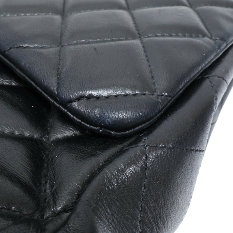 黑色 菱格紋 羊皮 MAXI JUMBO COCO 33 肩背包 銀扣【CHANEL 香奈兒】 A47600-12