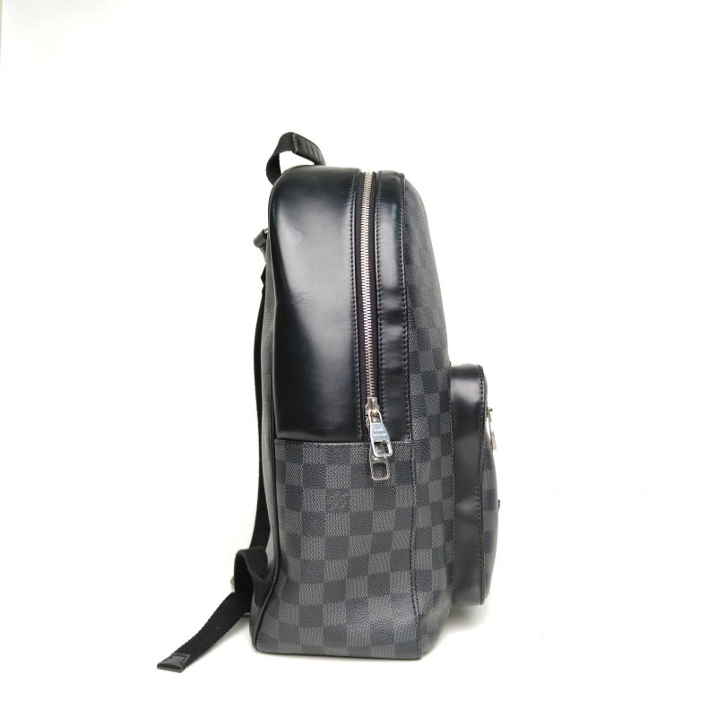 LOUIS VUITTON Josh雙肩包黑棋格PVC/帆布2019帆布肩背包-1