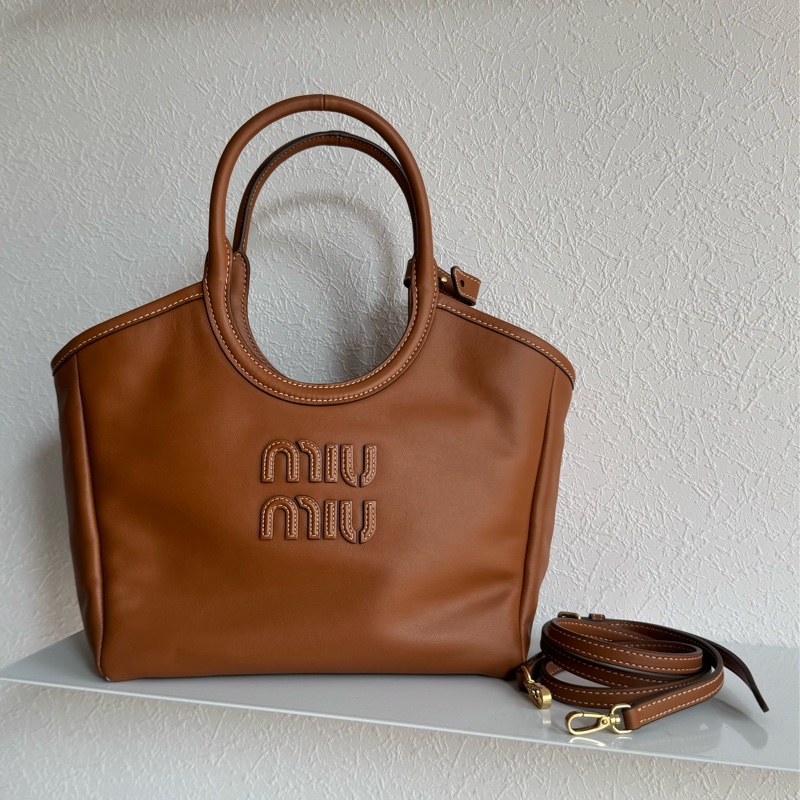 Miu Miu棕皮革IVY手提兩用包 超夯❤️‍🔥❤️‍🔥-20