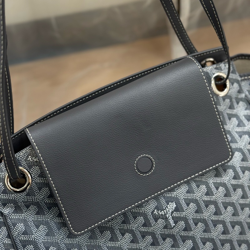 （2026/4月國外購證🈵全配) 全新閒置Goyard 灰色rouette tote 單肩手提包-2