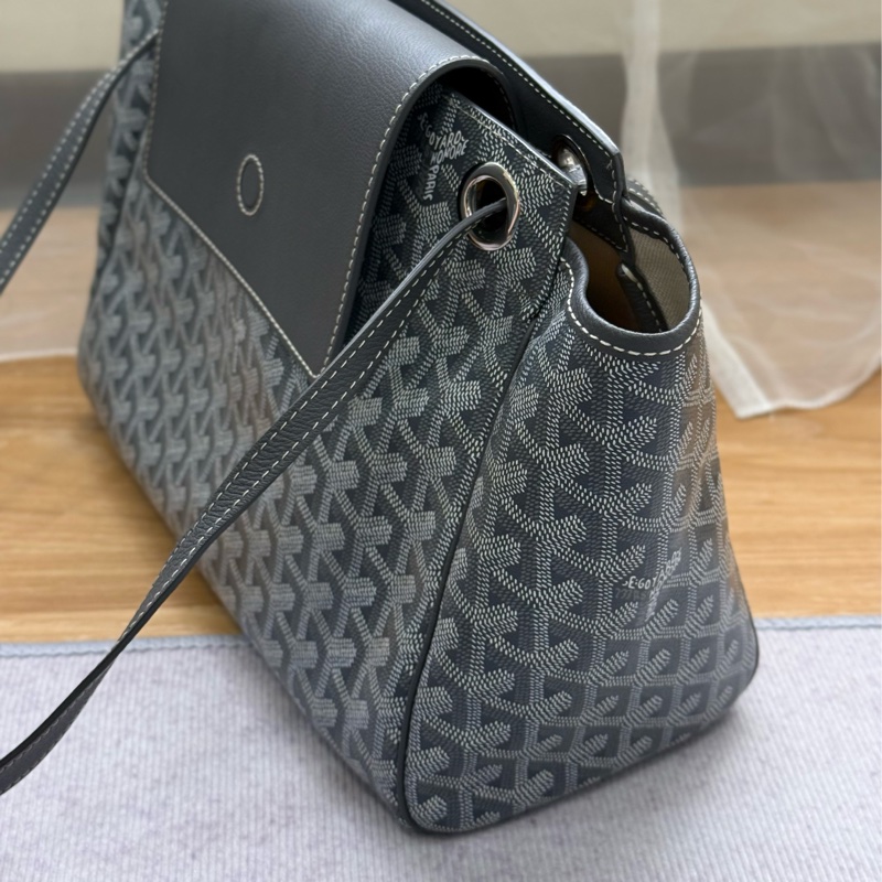 （2026/4月國外購證🈵全配) 全新閒置Goyard 灰色rouette tote 單肩手提包-3
