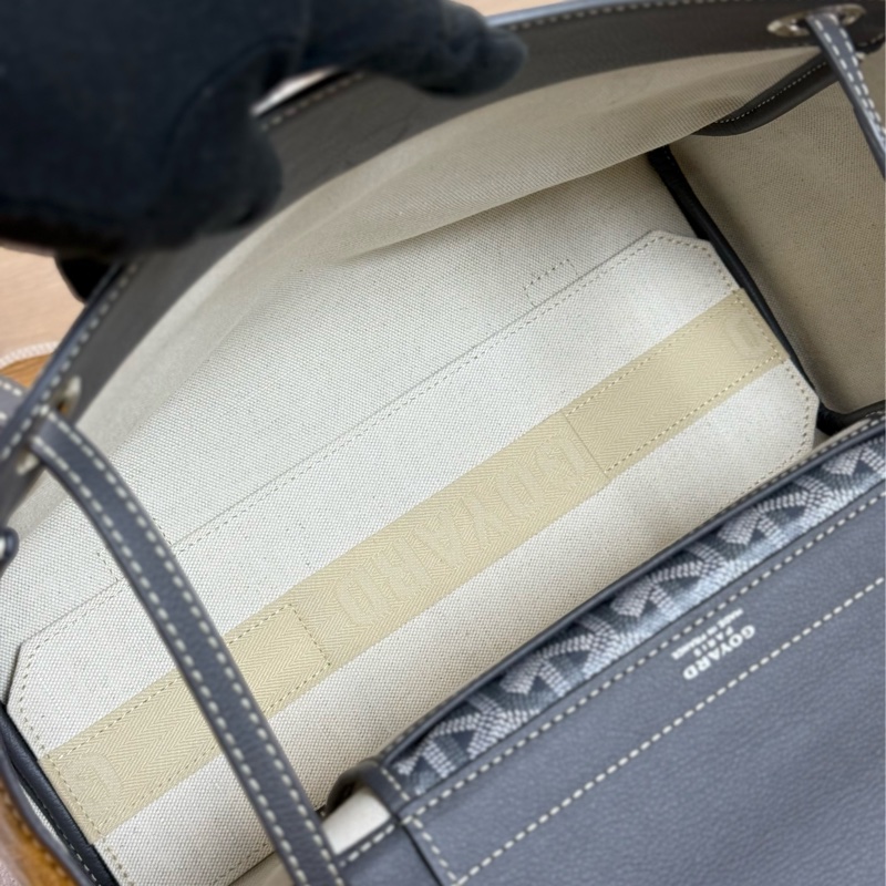 （2026/4月國外購證🈵全配) 全新閒置Goyard 灰色rouette tote 單肩手提包-10