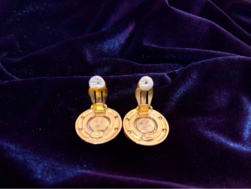 Chanel 香奈兒中古 Vintage 雙C珍珠耳夾-4