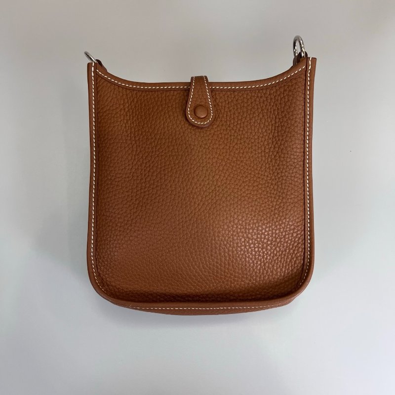HERMES Z刻 TC皮 金棕EVELYNE TPM 肩背包-1